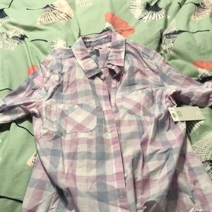 Button down plaid shirt